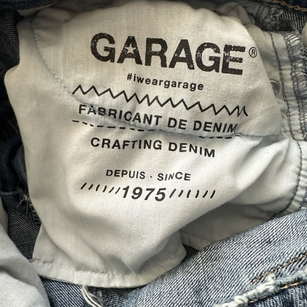 Garage Denim Festival Distressed Women's High Waist Blue Jean Shorts Size 7 - Picture 6 of 7